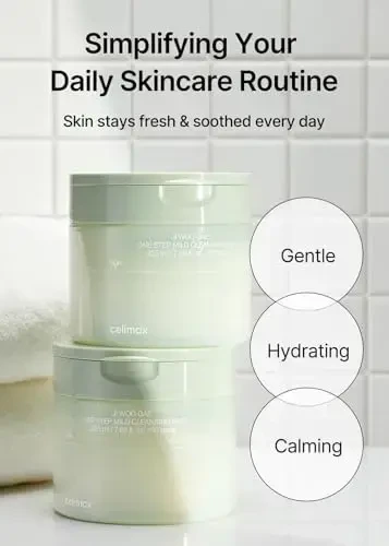 CELIMAX Ji Woo Gae One Step Mild Cleansing Pads for Makeup Removal - veido valymo servetėlės 225 ml / 60 vnt