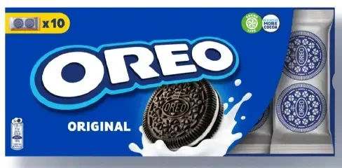 Kakaviniai sausainiai OREO su vanilės skonio įdaru, 220 g