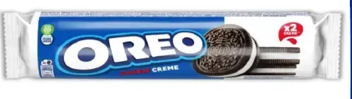 Kakaviniai sausainiai OREO Double su vanilės skonio įdaru, 157 g