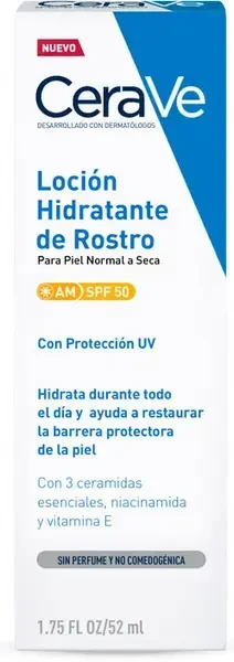Drėkinamasis losjonas veidui Cerave Facial Moisturising Lotion SPF50, 52 ml