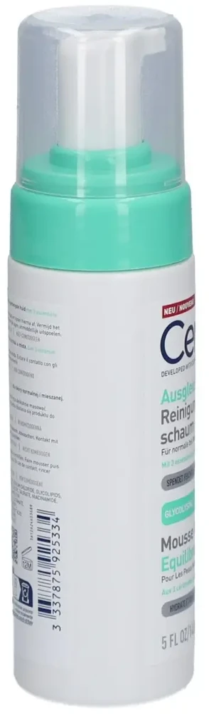 CeraVe Balancing Air Foam Valiklis valomosios veido putos, 148 ml