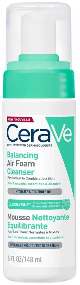 CeraVe Balancing Air Putos Valiklis Valomasis Putos, 148 ml