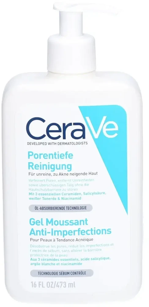 CeraVe Blemish Control Valiklis prausiklis riebiai ir spuoguotai odai, 473 ml