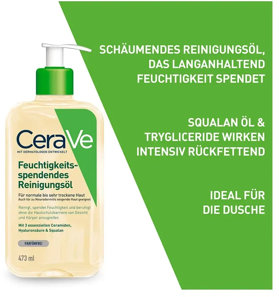 Drėkinamasis putojantis prausimosi aliejus Cerave Hydrating Foaming Oil Cleanser, 473 ml