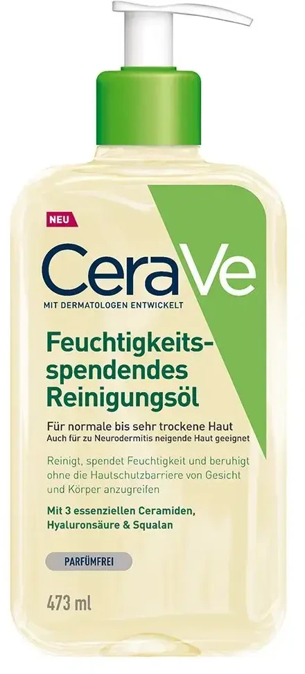 Drėkinamasis putojantis prausimosi aliejus Cerave Hydrating Foaming Oil Cleanser, 473 ml