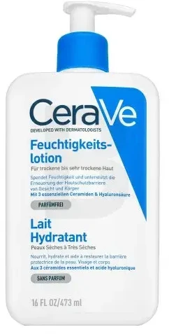 Drėkinamasis veido ir kūno losjonas sausai ir labai sausai odai Cerave Moisturising Lotion, 473 ml