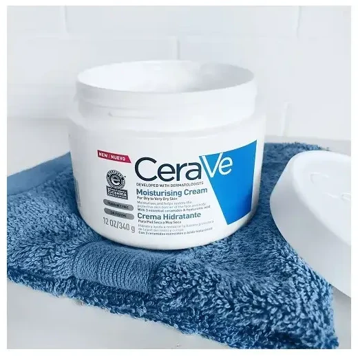 Drėkinamasis veido ir kūno kremas sausai ir labai sausai odai Cerave Moisturising Cream, 340 g