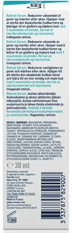 Regeneruojantis serumas veidui su retinoliu Cerave Blemish Resurfacing Retinol Sérum, 30 ml