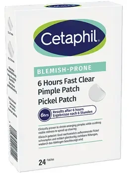 Cetaphil vietinio poveikio spuogų pleistrai, 6 valandas greitai išsivalo nuo spuogų, 24 vnt.