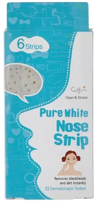 Cettua Pure Baltas Cleansing & Exfoliating Nose Sheet Strips, 6 vnt.