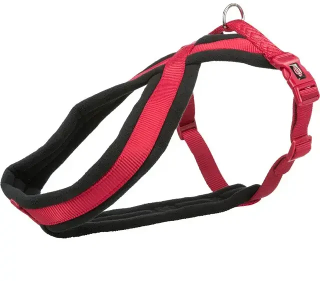 TRIXIE Premium touring petnešos, L-XL 70-110cm/25mm, raudonos