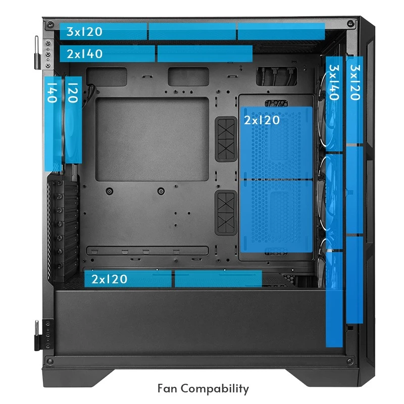 CHIEFTEC APEX LUMO TG ATX žaidimų korpusas