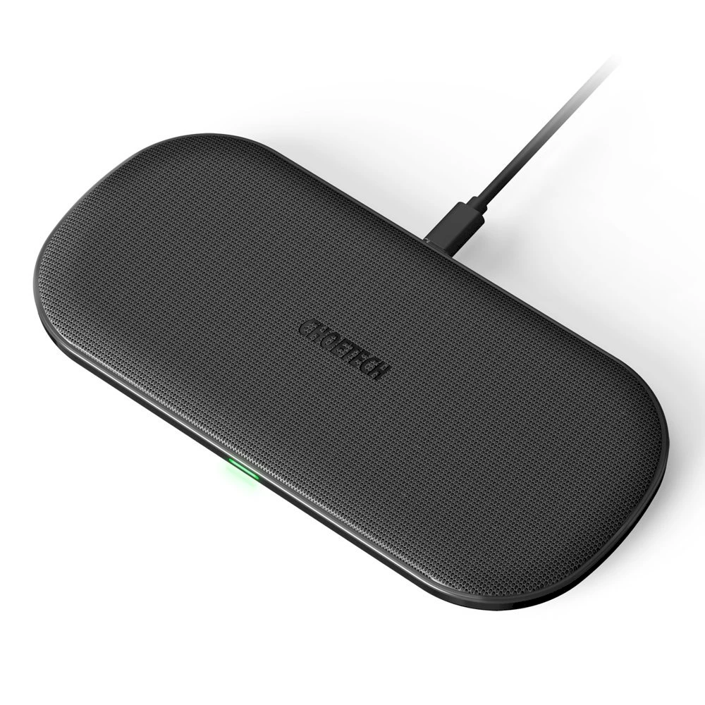 Belaidis įkroviklis CHOETECH, 18W, 2in1, juodas