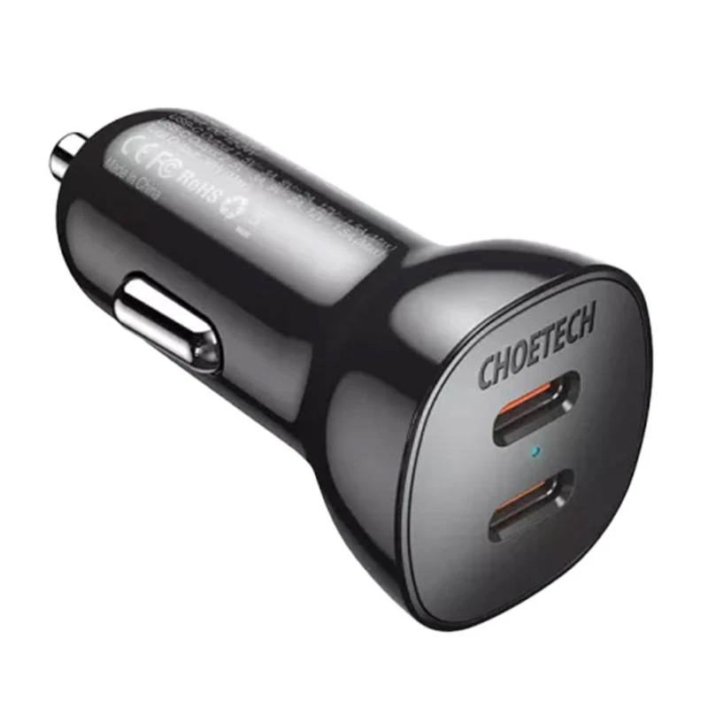 Kroviklis CHOETECH 2xUSB-C: 12-24V, 40W, QC3.0+ PD
