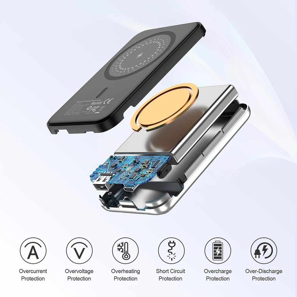 Išorinė baterija su MagSafe CHOETECH, 10W, 5000mAh