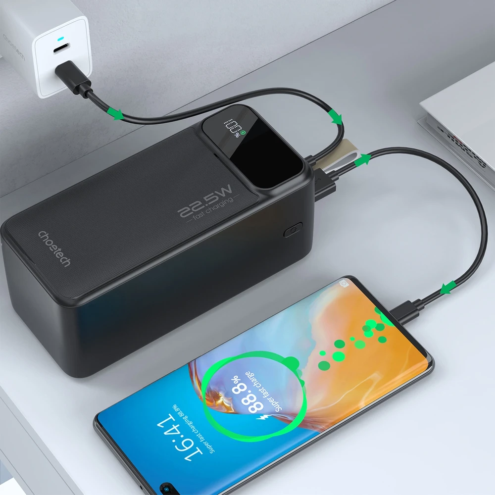 Išorinė baterija Power Bank Choetech B732 22.5W 50000mAh juoda