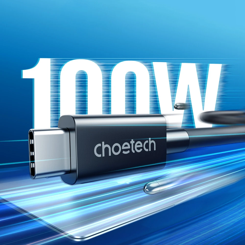Kabelis CHOETECH Thunderbolt 4, USB-C - USB-C, 40Gbps, 100W, 20V/ 5A, 8K/ 60Hz, 0.8m