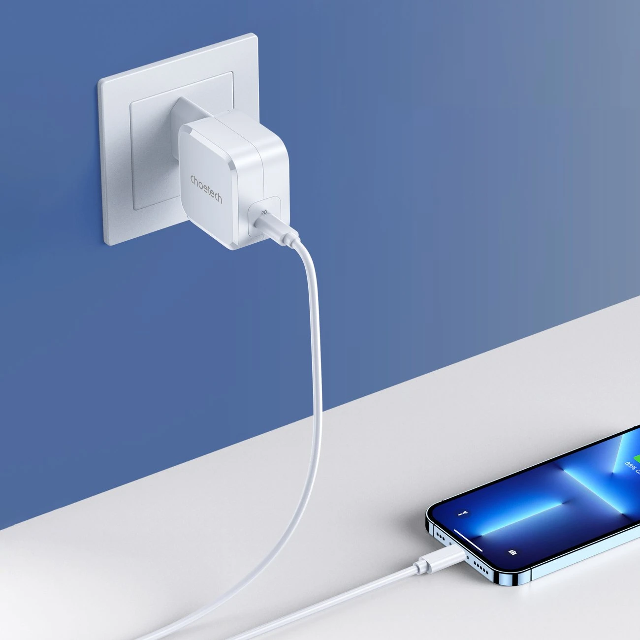 Kroviklis CHOETECH GaN USB Type-C: 45W, PD, QC, PPS