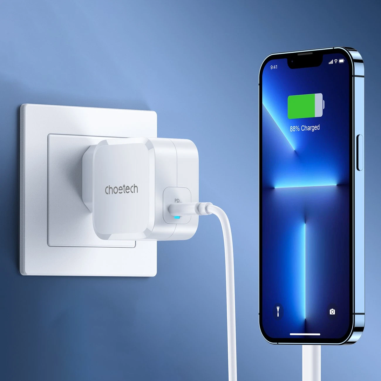 Kroviklis CHOETECH GaN USB Type-C: 45W, PD, QC, PPS