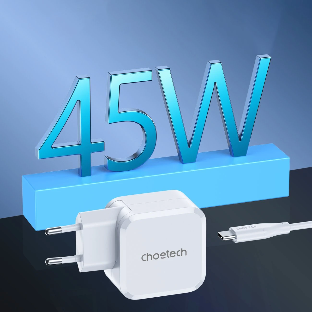 Kroviklis CHOETECH GaN USB Type-C: 45W, PD, QC, PPS