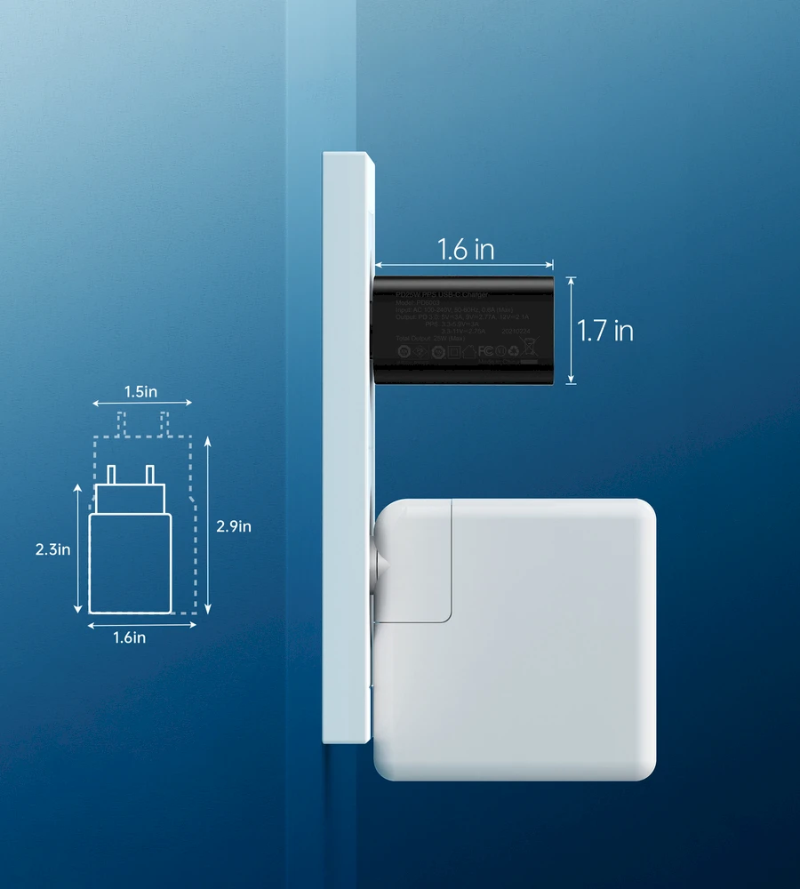 Papildomas skaitmeninis Kroviklis CHOETECH USB Type-C, 25W, PD+PPS