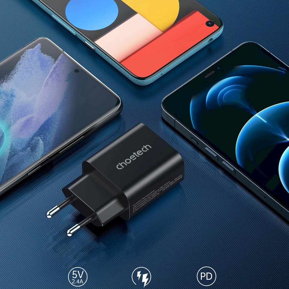 Papildomas skaitmeninis Kroviklis CHOETECH USB Type-C, 25W, PD+PPS