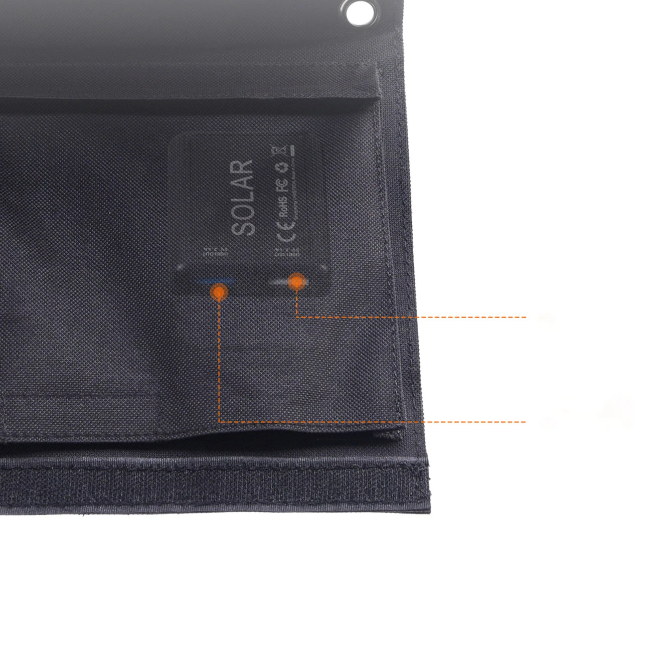 Sulankstomas saulės įkroviklis Choetech SC005 22W 2xUSB (juodas)