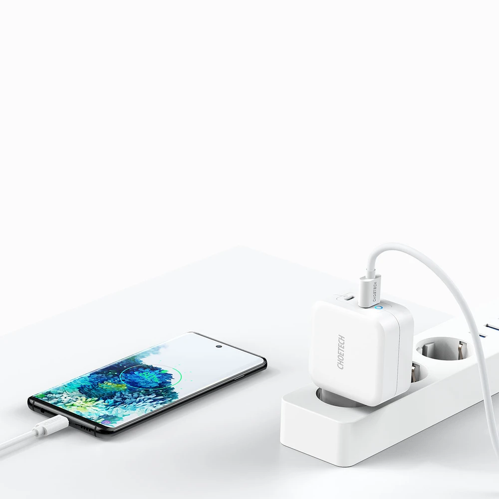Kroviklis CHOETECH GaN USB Type-C, Type-A: 65W, PD, QC