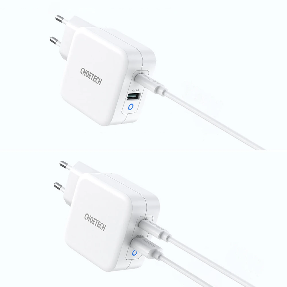 Kroviklis CHOETECH GaN USB Type-C, Type-A: 65W, PD, QC
