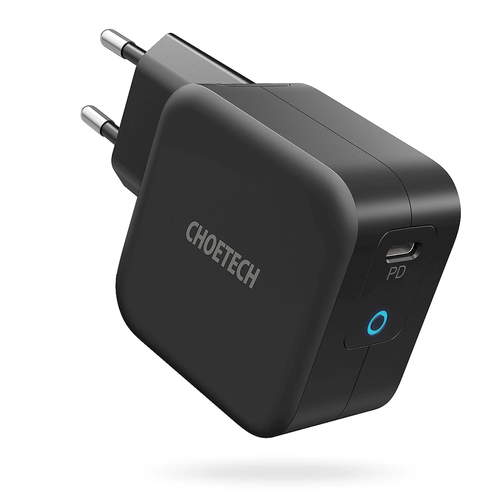 Extra Digital Kroviklis CHOETECH GaN USB Type-C + Type-C laidas, 61W, PD, 1,8m