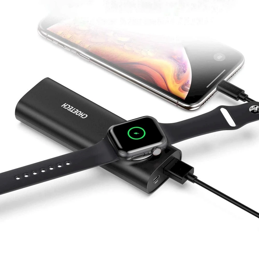 Choetech 5000mAh išorinė baterija su laikrodžio krovimo funkcija