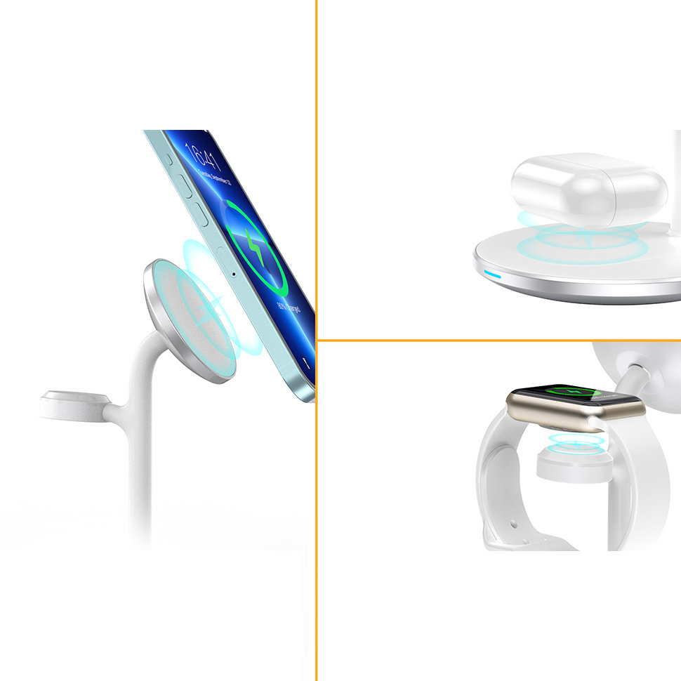 Choetech belaidis įkroviklis su stovu 2in1