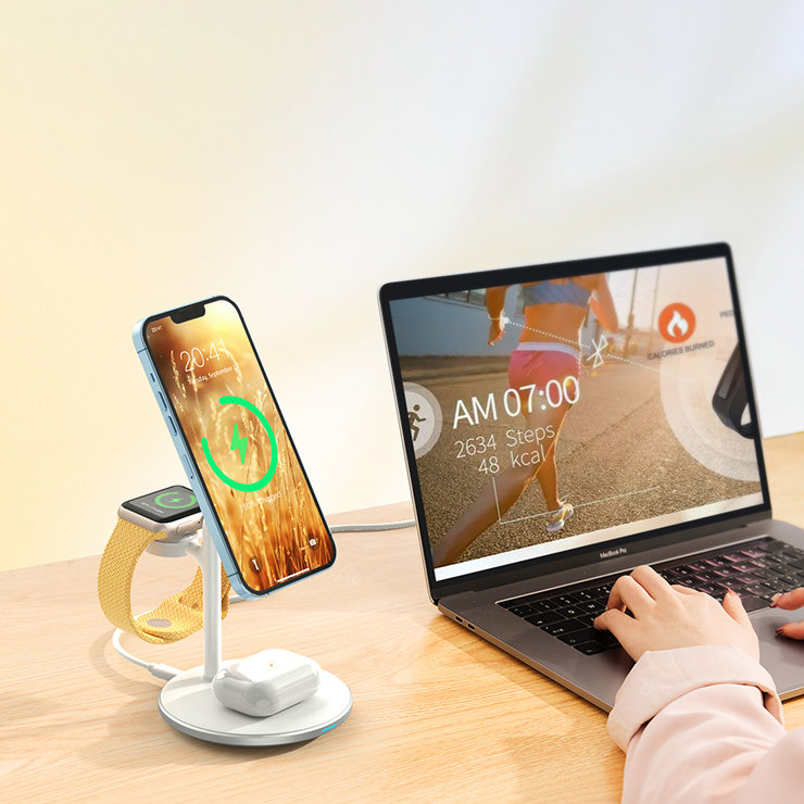 Choetech belaidis įkroviklis su stovu 2in1