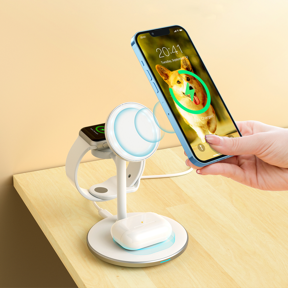 Choetech belaidis įkroviklis su stovu 2in1