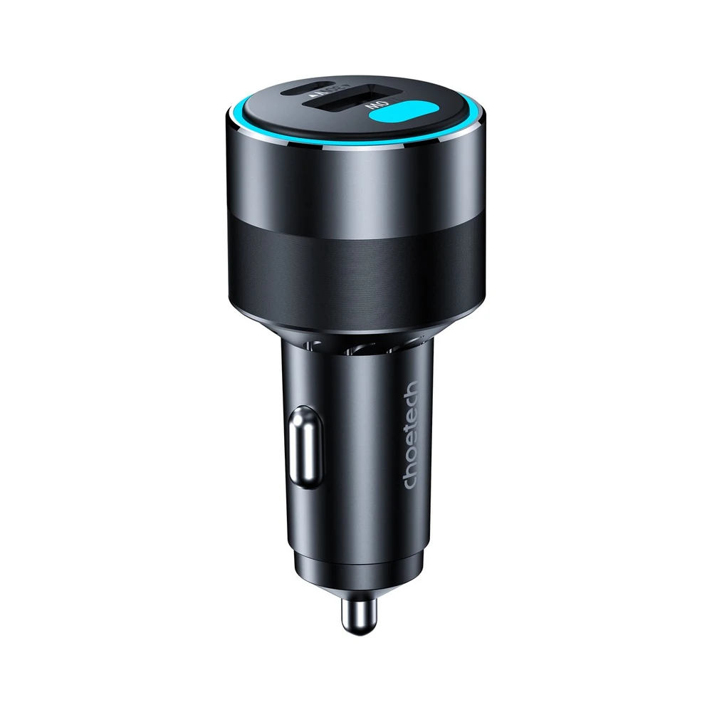 Choetech TC0011 automobilinis įkroviklis 130W 2x USB C 1x USB A - juodas