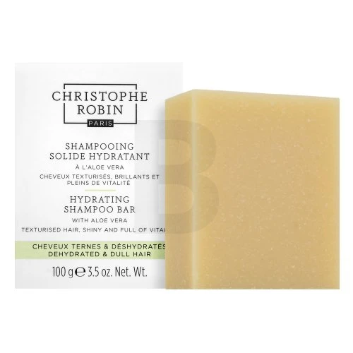 Švelniai valomasis šampūnas plaukams ir kūnui Christophe Robin Hydrating Šampūnas Bar Su Aloe Vera 100g