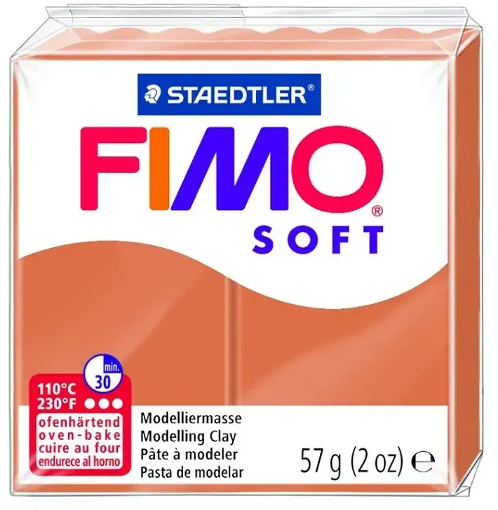 Modelinas FIMO SOFT, 57 g, konjako ruda sp.