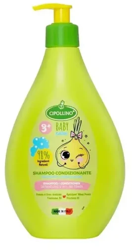 Cipollino Baby Care Plaukų šampūnas ir kondicionierius 2-in-1, atpalaiduojantis ir švelnus, 400 ml