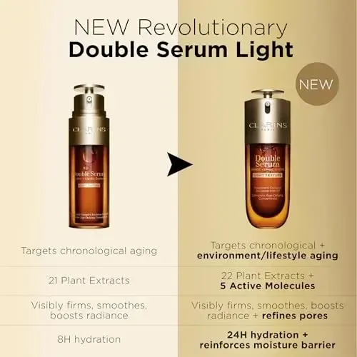 „Clarins Double Serumas“ lengvos tekstūros odos serumas, 30 ml