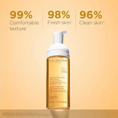 „Clarins“ švelnios, atsinaujinančios valomosios putos su pompele, 150 ml