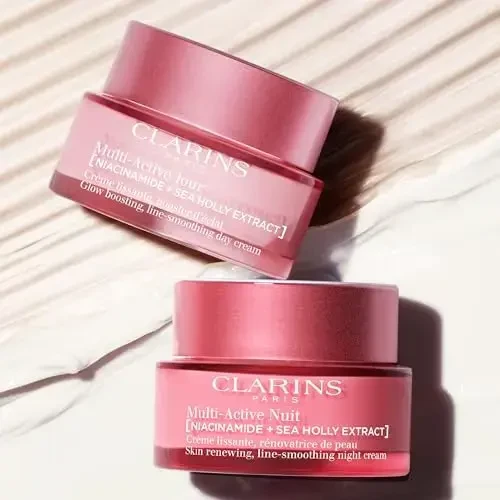 Clarins Multi-Active Jour Day Kreminis lyginantis ir spindesį stiprinantis dieninis veido kremas visiems odos tipams, 50 ml