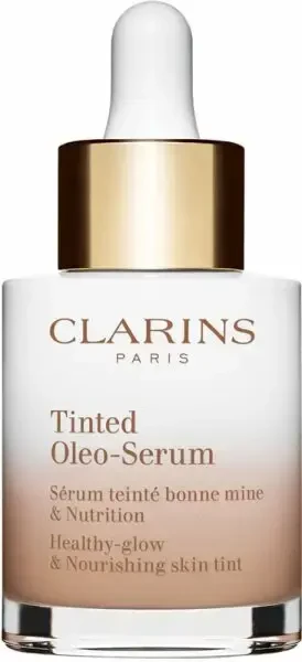 „Clarins“ tonuotas makiažo pagrindas „Oleo Glow“ serumas 02.5, 30 ml