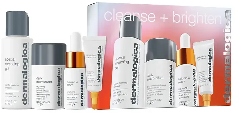 Cleanse + Brighten rinkinys Dermalogica: Special, valomasis gelis, veidui, 50 ml + Daily Microfoliant, šveičiamieji milteliai