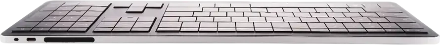 CLEVETURA CLVX 1 jutiklinio valdymo belaidė klaviatūra su dirbtiniu intelektu, ANSI JAV „Windows“ išdėstymas, žirkliniai jungikliai, aliuminio korpusas, interaktyvus RGB, palaikymas „Windows“ / „Linux“ / „MacOS“