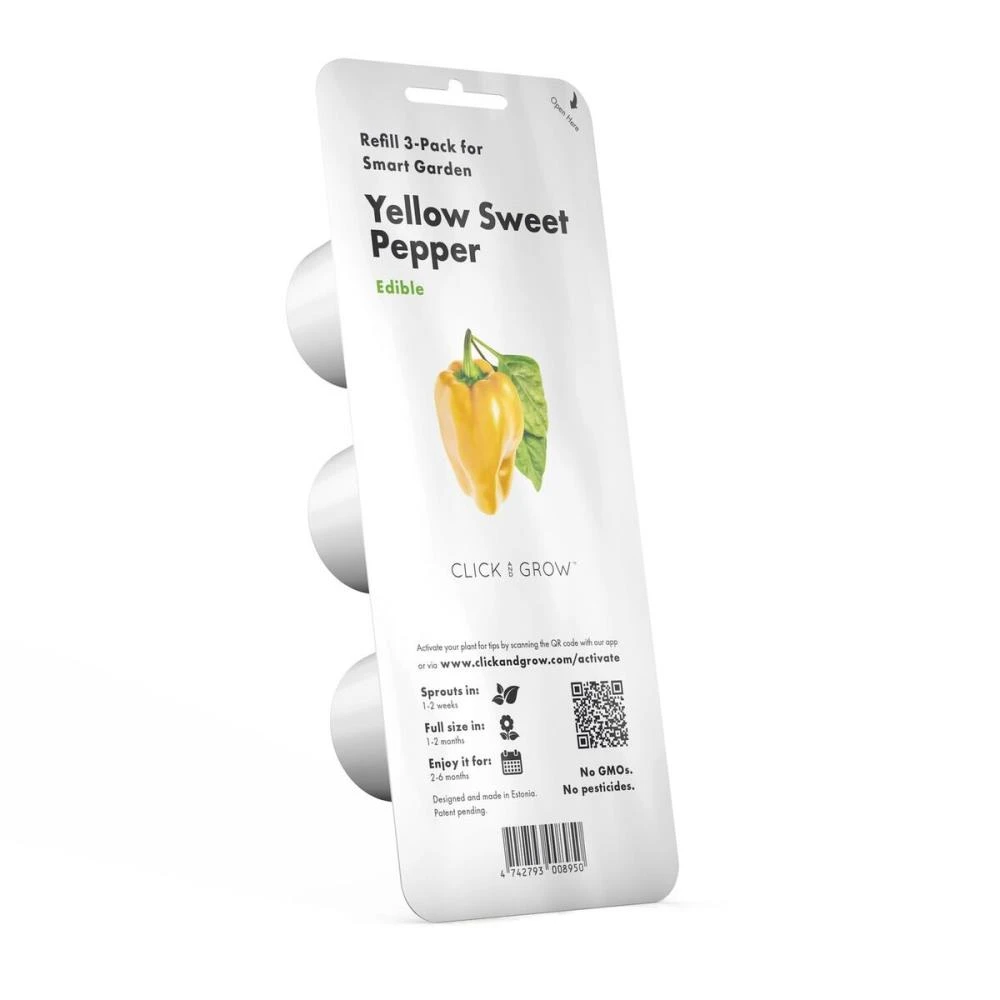 Click and Grow SMART HOME 3 vnt. papildymas - paprikos sėklos, geltonos