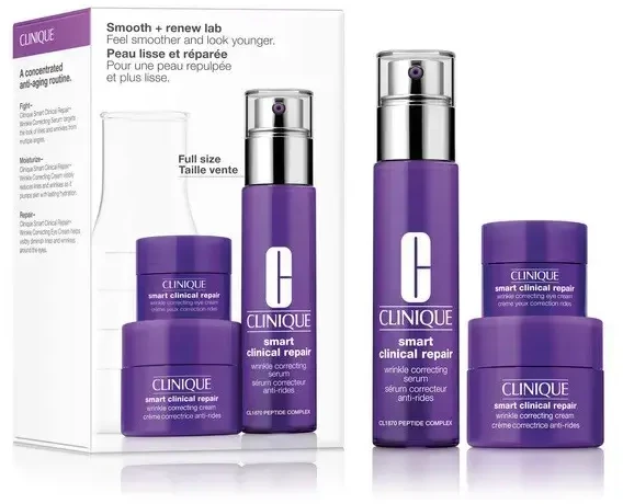 Clinique Set Smart Serum, 30 ml Wrinkle Kreminis, 15 ml Wrinkle Eye, 5 ml
