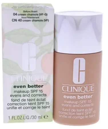 Odos atspalvį koreguojantis makiažo pagrindas Clinique Even Better™ Makeup su SPF15, 30 ml | spalva: CN 40 Cream Chamois
