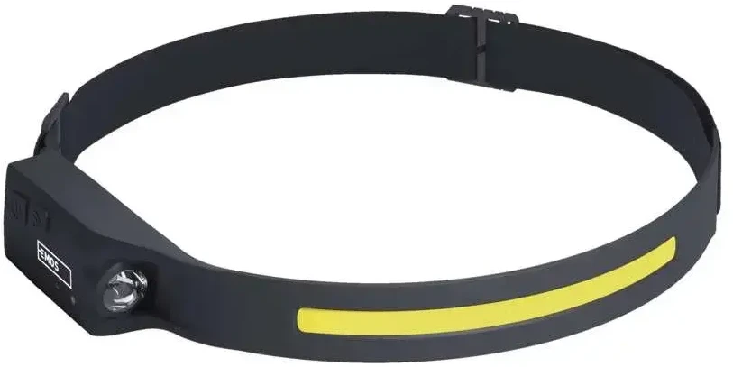 LED žibinuvėlis ant galvos įkraunamas, LED, šoninis 380lm, EMOS