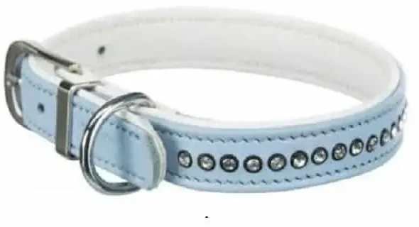 Trixie Active Comfort antkaklis šuniui su kalnų krištolais, šviesiai mėlynas, S: 23–28 cm / 15 mm