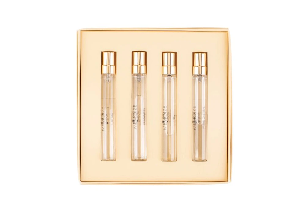 Collection III Set Memoize: Luxuria Extrait De Parfum Unisex 7,5 ml + Baltas Castitas Extrait De Parfum Unisex 7,5 ml + Era Extrait De Parfum Unisex 7,5 ml + Humanitas Extrait De Parfum Unisex 7,5 ml